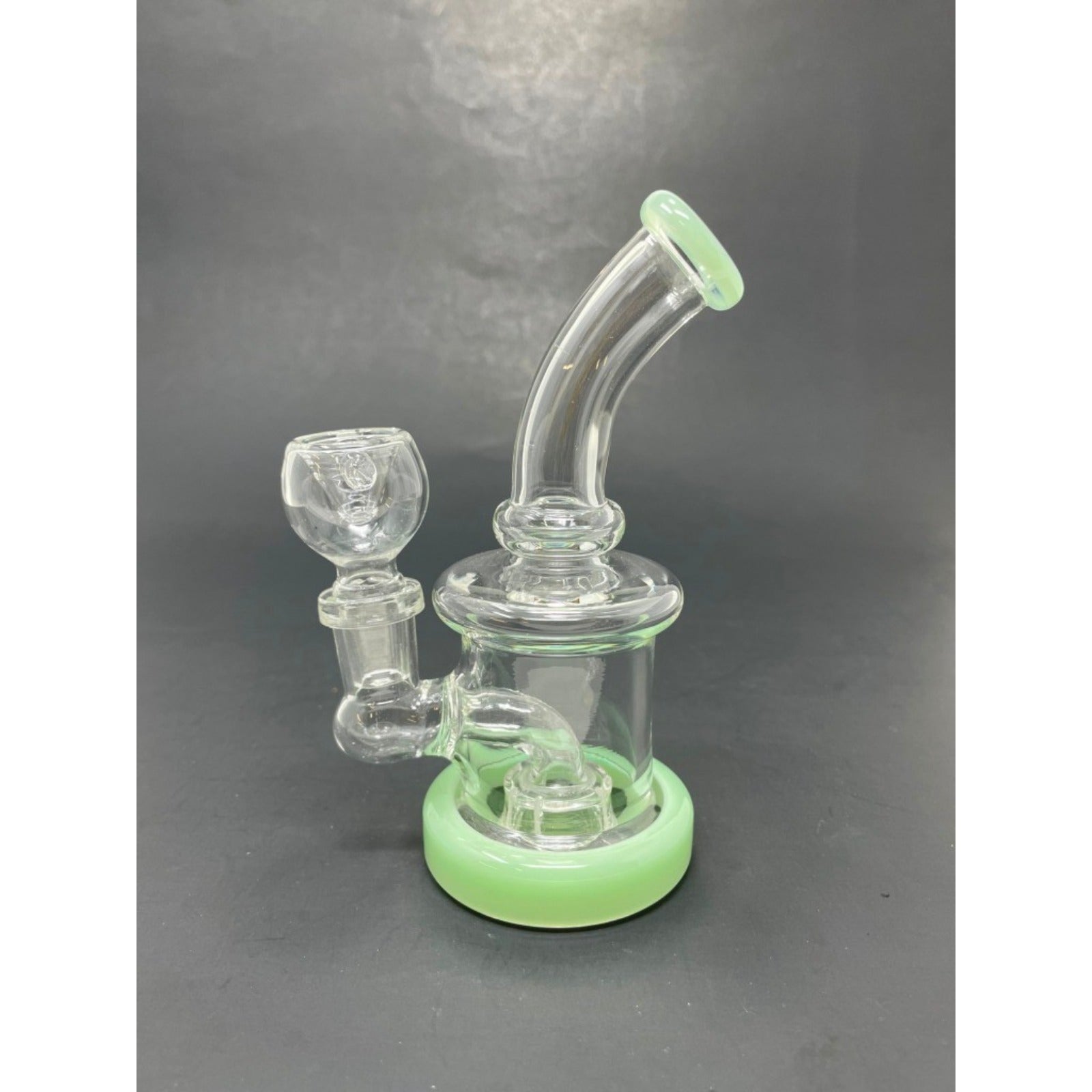 Hookah Water Pipe Glass 5.5" Milky Green Mini Single Percolator Tobacco Bong