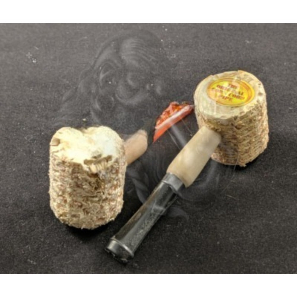 2-Piece Classic Corn Cob Pipe Set with 5 Complimentary Screens
