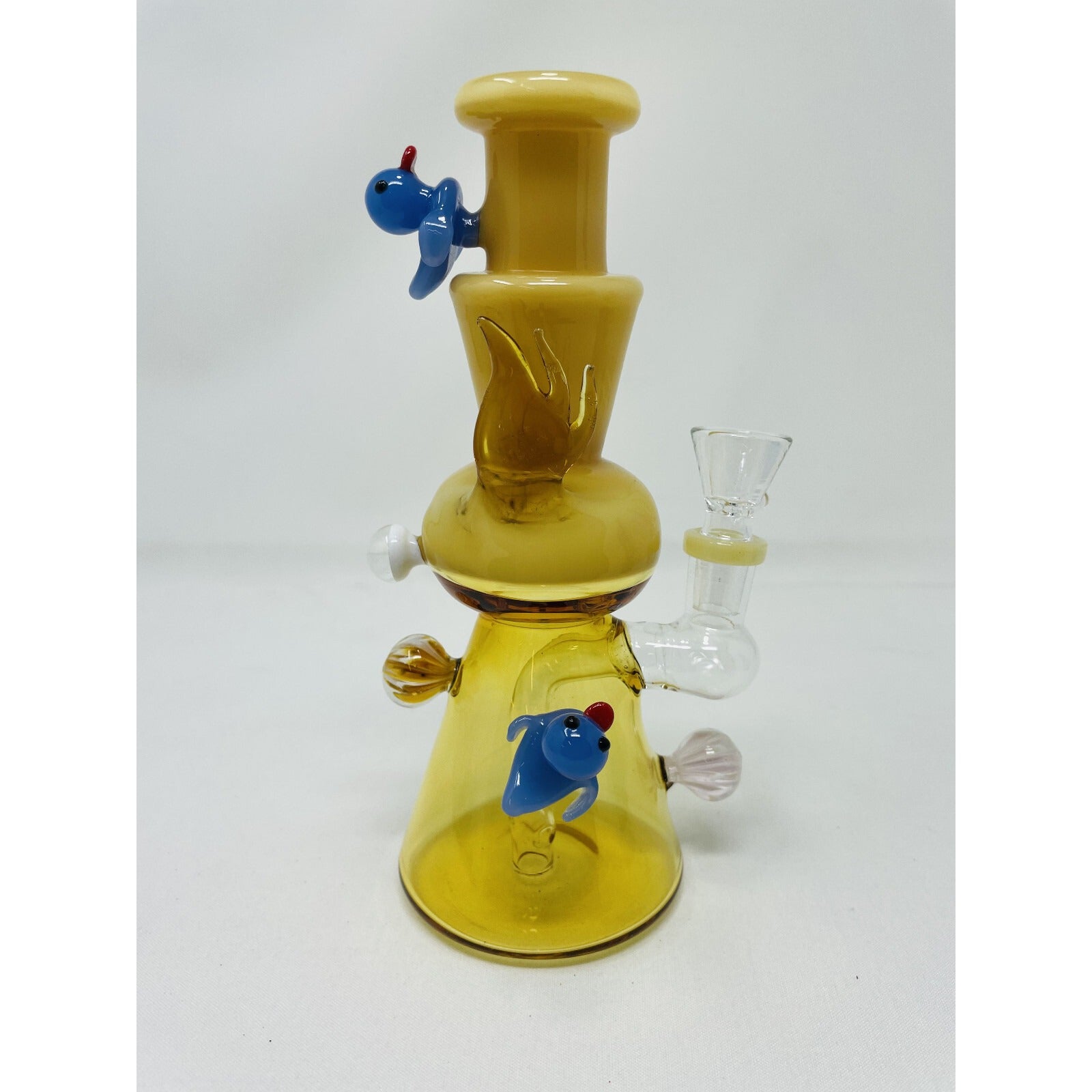 Premium Hookah Water Pipe Yellow Duck Glass Bong 8" Premium Crystal Duck Bong