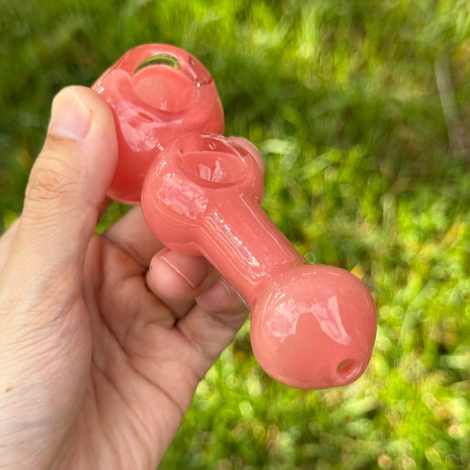 Double Bowl Glass Smoking Pipe Hand Pipe Spoon Pipe Tobacco Pipe Gift