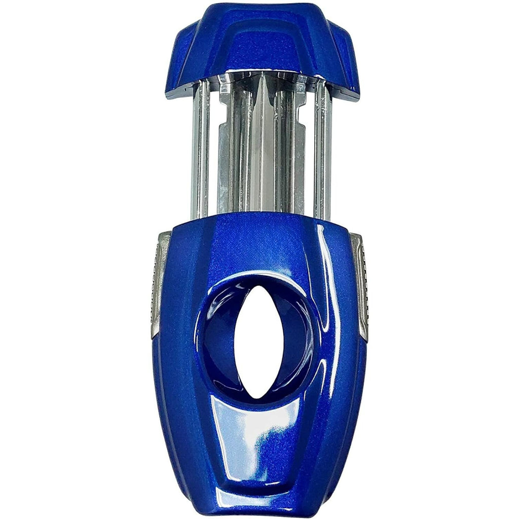 VX2 V-Cut Cigar Cutter, Up to 70 Ring Gauge, Spring-Loaded , Blue