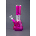 Hookah Water Pipe Glass 8" Pink Single Percolator Beaker Tobacco Bong