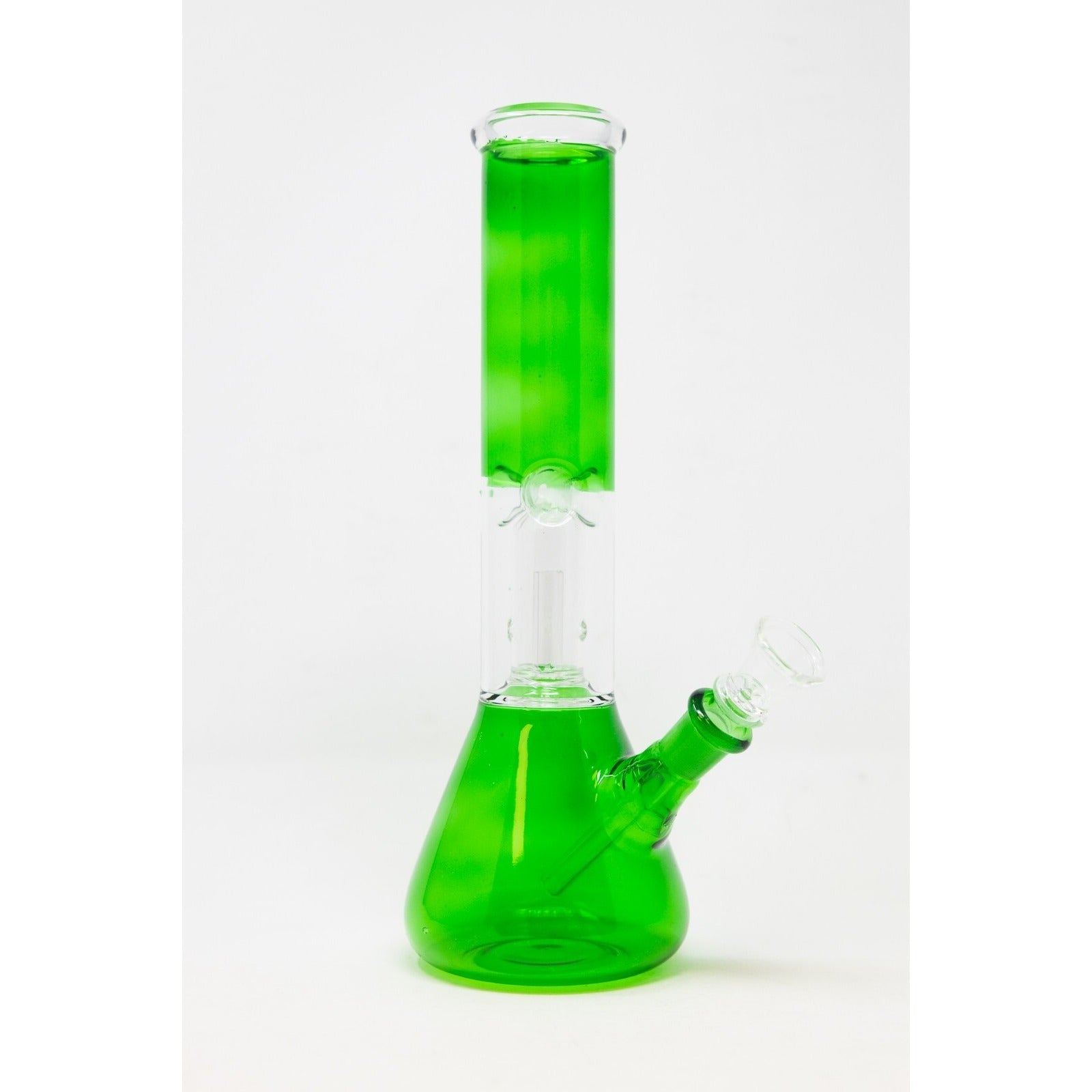 Hookah Water Pipe Glass 10" Green Single Percolator Beaker Tobacco Bong
