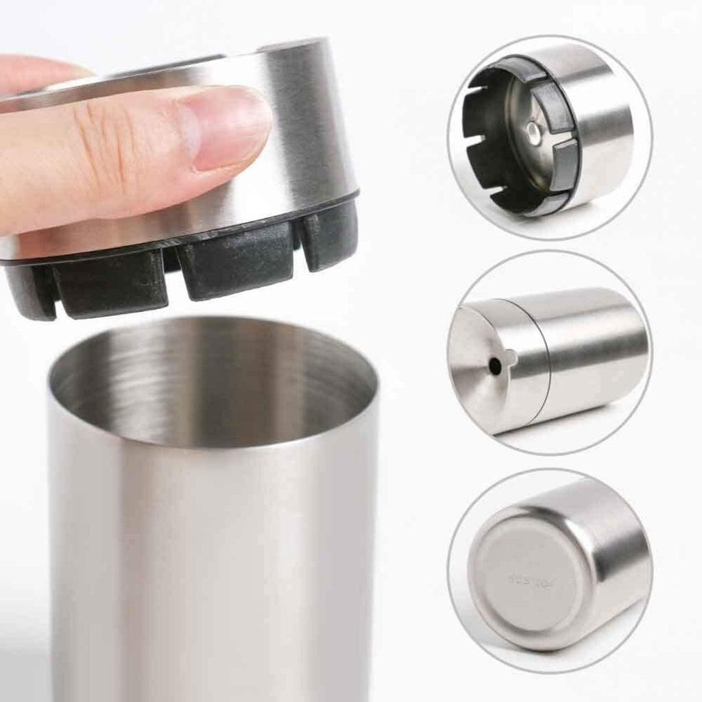 Stainless Steel Car Ashtray Portable Extinguished Cigarette Smokeles Holder