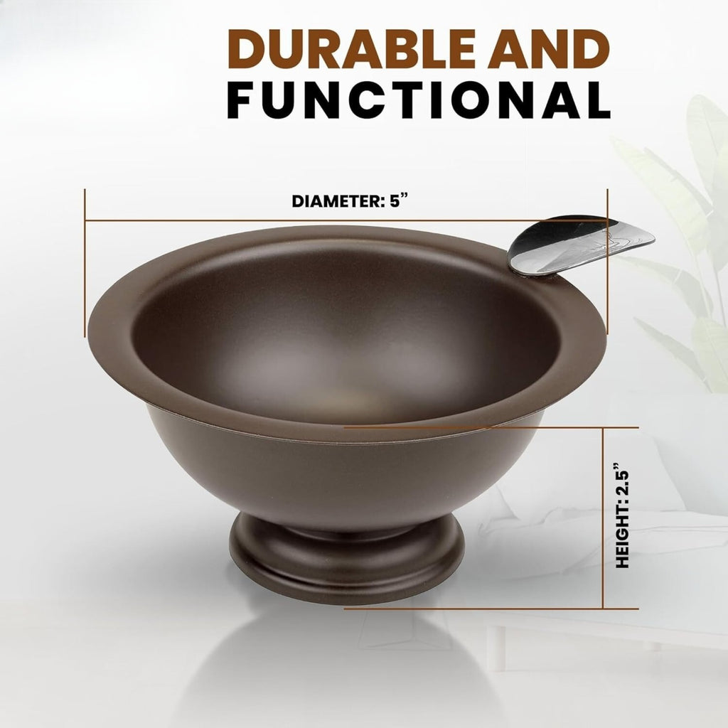 Stinky Cigar Personal Size Ashtray with 1 Stirrup, Compact, Matte Brown