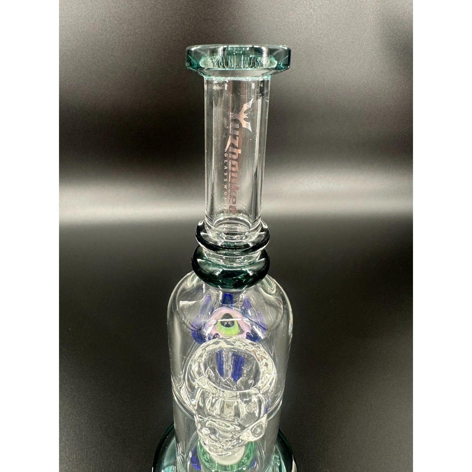 11" Blue Green Squid Recycler Glass Bong 14mm Bowl Water Pipes Hookah