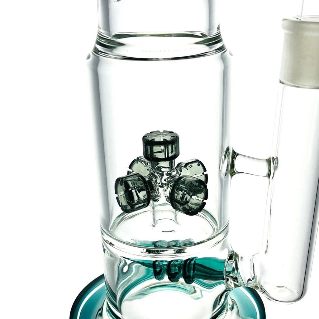 13" Heavy Glass Bong Percolate Bongs Smoking Hookah Water Pipe 14mm bowl