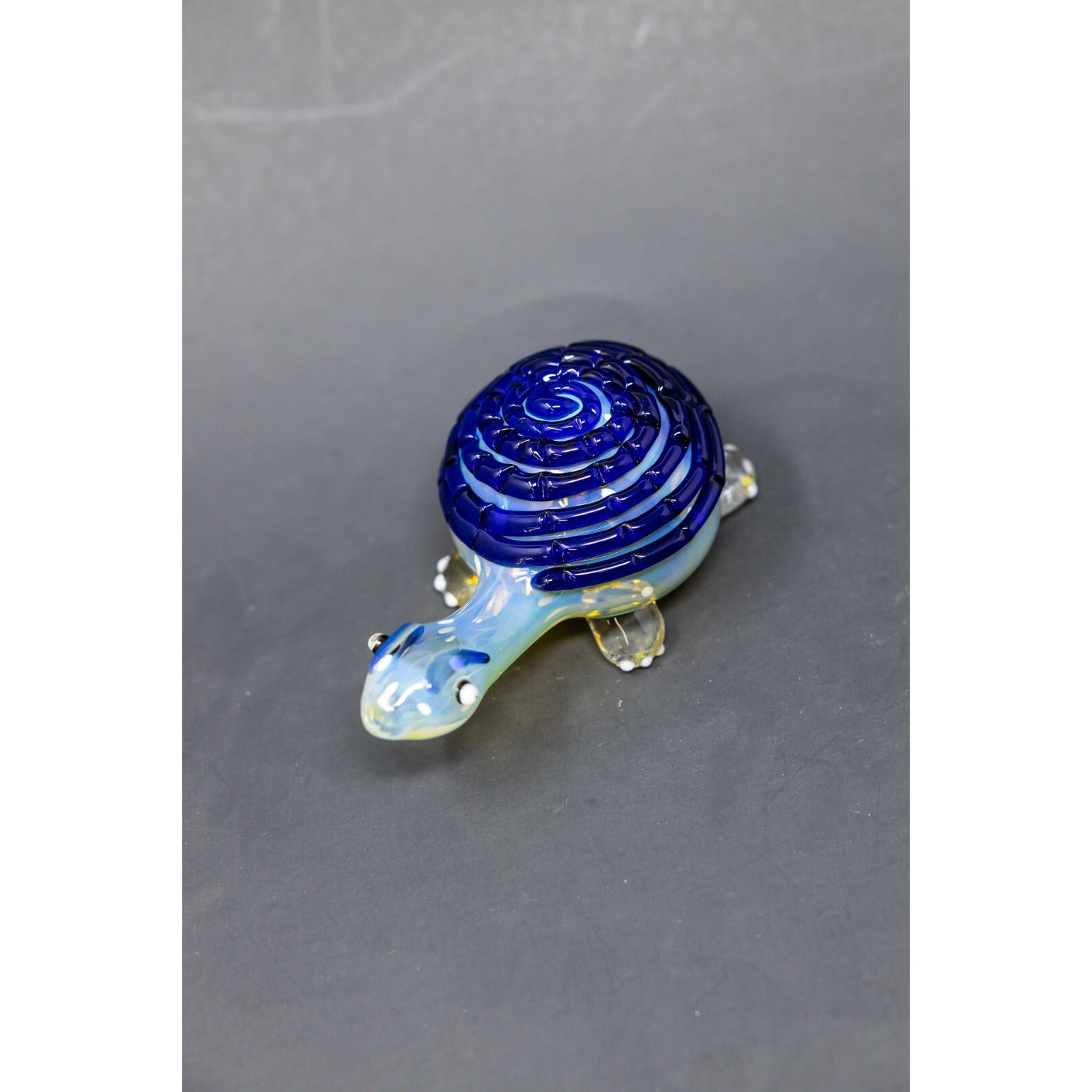 5.5" Dark Blue Turtle Collectible Thick Glass TOBACCO Smoking Hand Pipe