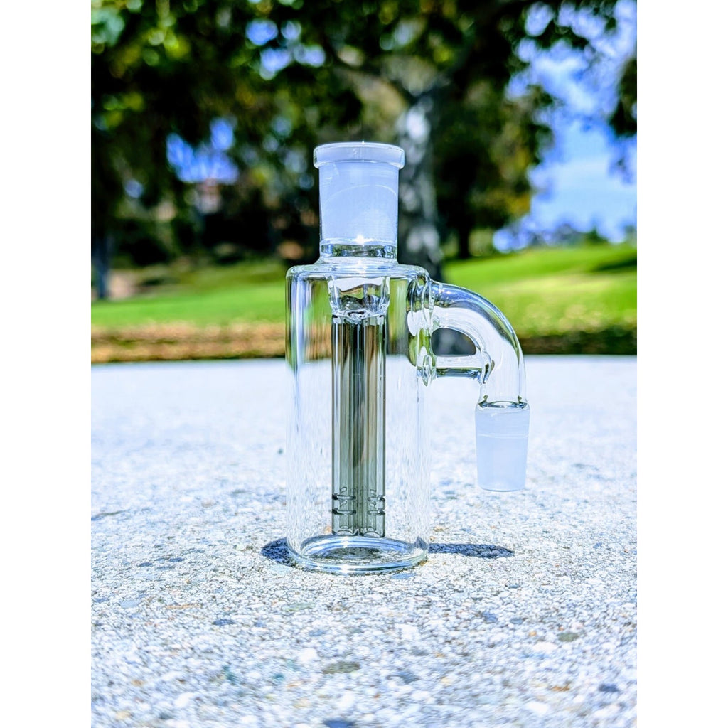 Premium Thick 14mm 90° Black Quad Tree Perc Ash Catcher Tobacco Water Pipe Bong