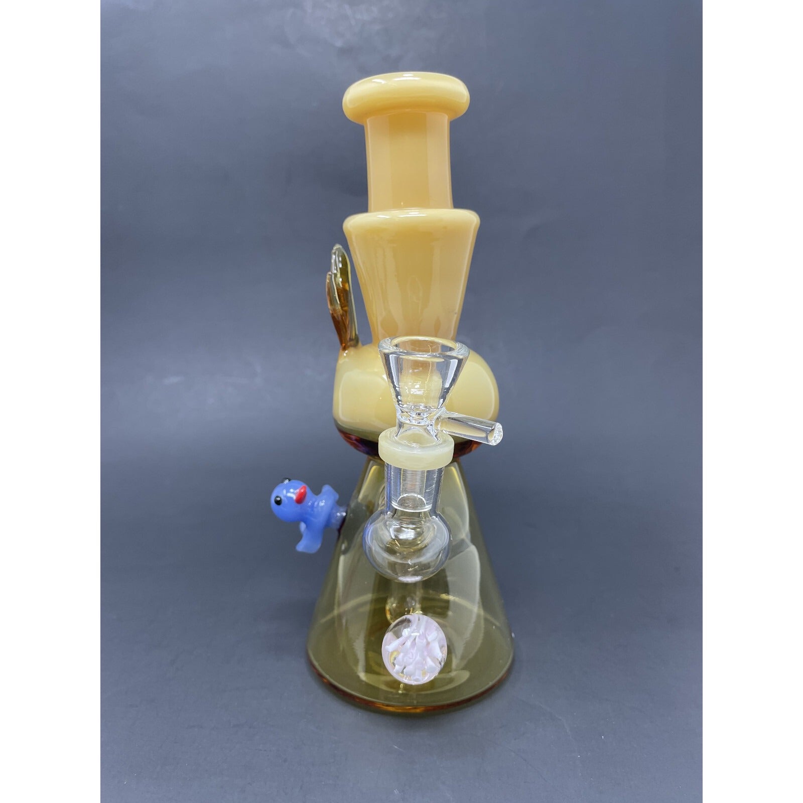 Premium Hookah Water Pipe Yellow Duck Glass Bong 8" Premium Crystal Duck Bong