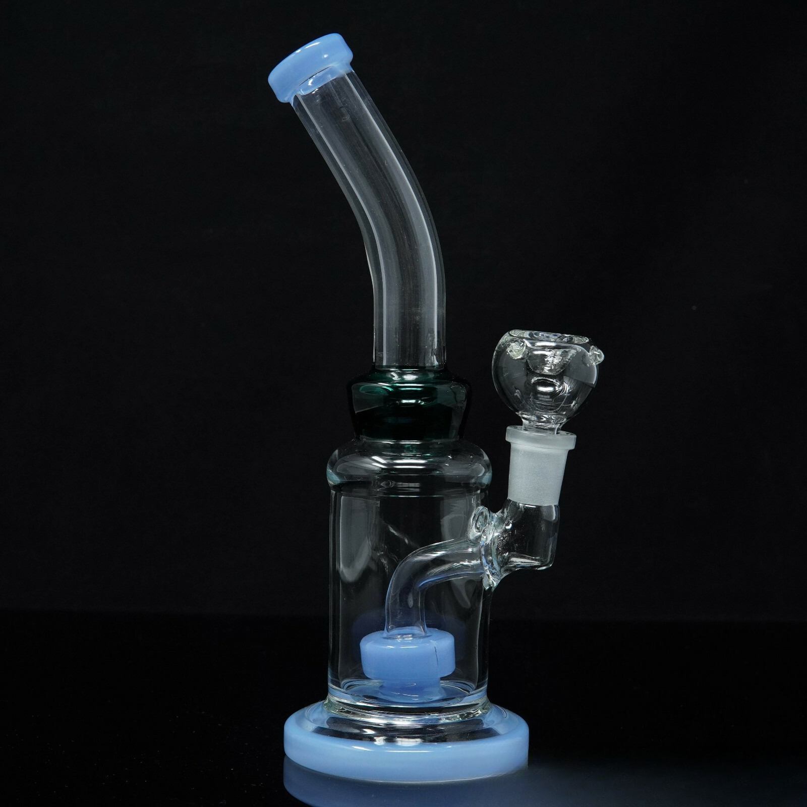 8.5” Jade Bend Single Discs Hookah Water Pipe Tobacco Smoking Pipe