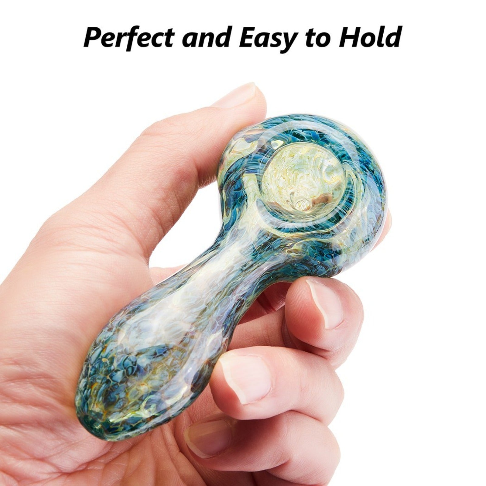 4 Inch Tobacco Smoking Glass Pipe Gorgeous Bowl Collectible Handmade Pipes