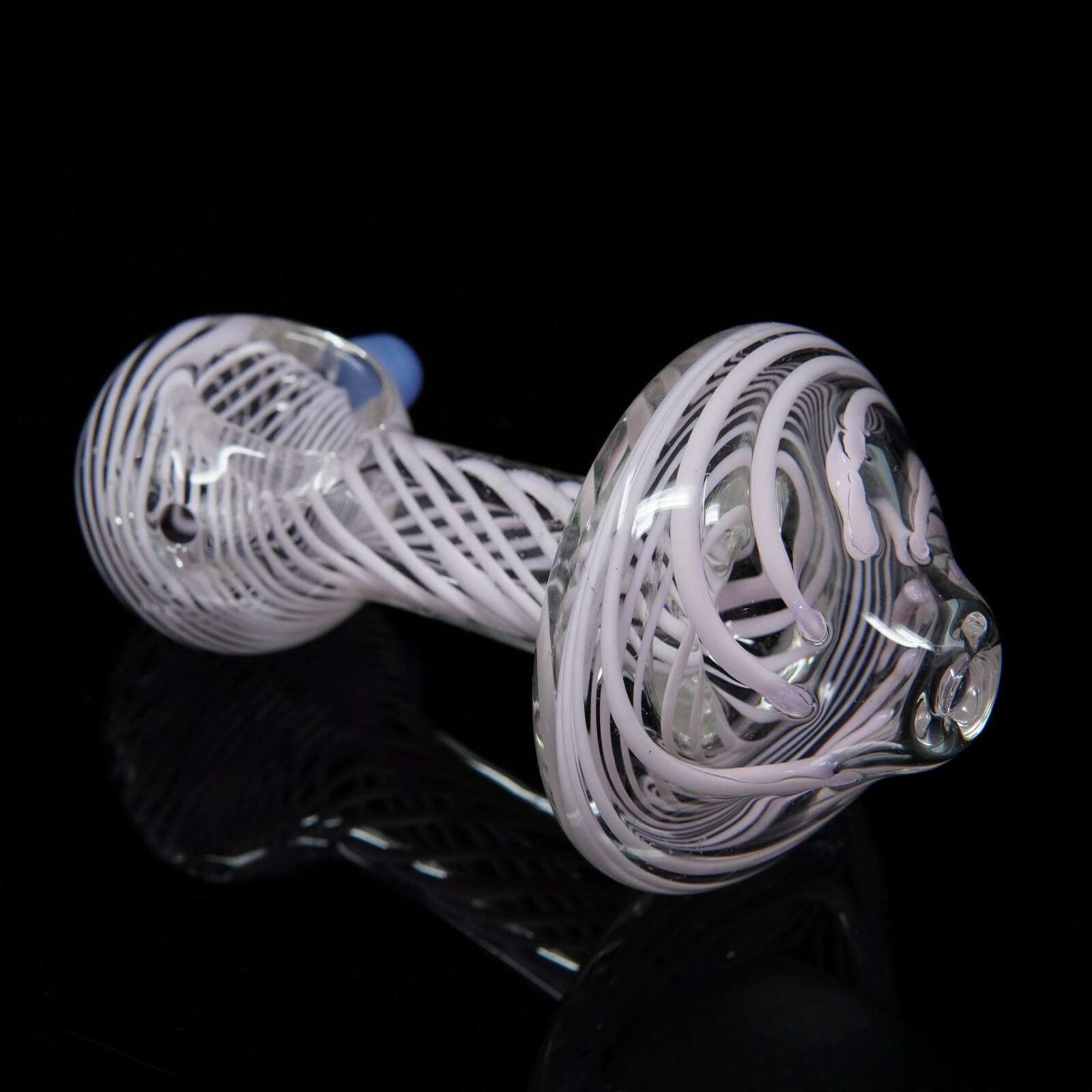 4" Neon Line Mushroom Shape Tobacco Smoking Pipe Thick Collectible Pipes.