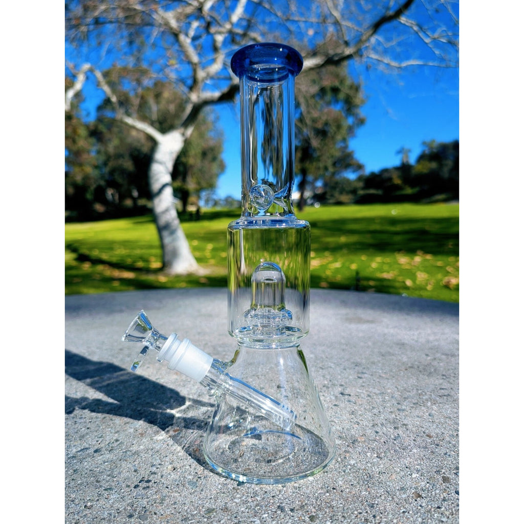 11" Blue Matrix Perc Premium Quality Glass Tobacco Smoking Water Pipe Hookah