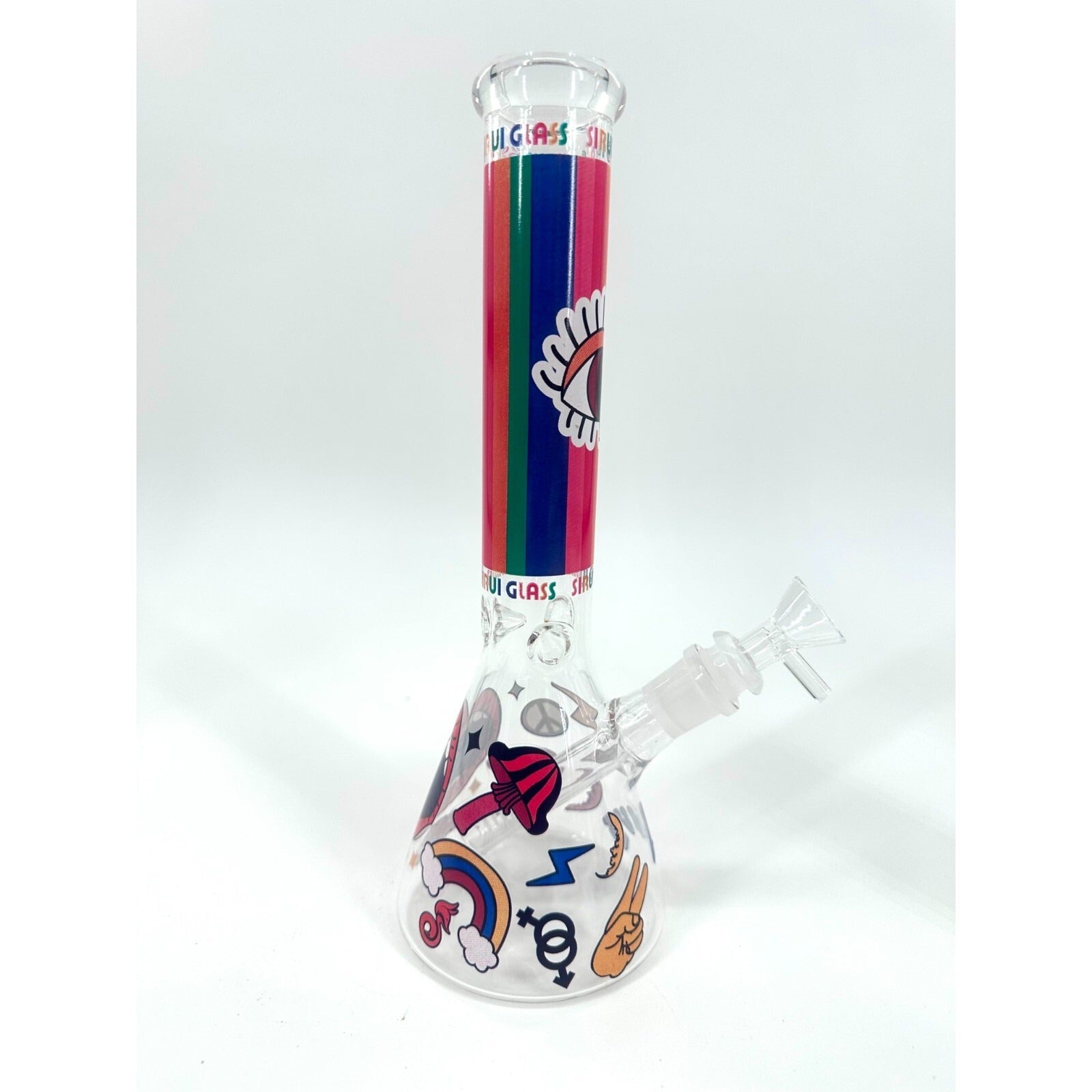 11" Cute Big Eye Glass Bongs Filter 14mm Bowl Bubbler Cute Cartoon Best Gifts