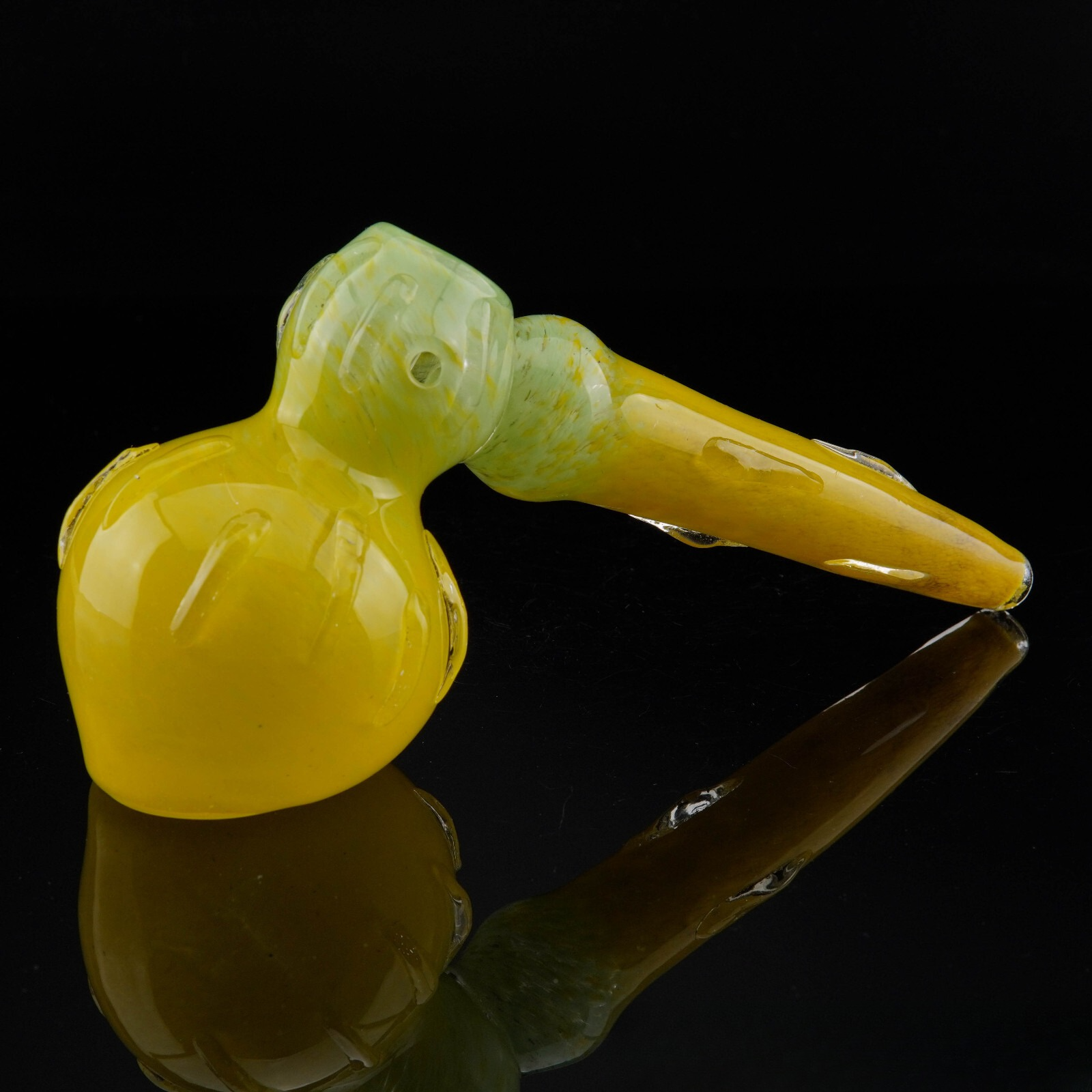 7½" Textured Hammer Bubbler Tobacco Smoking Pipe Collectible Glass Pipes.