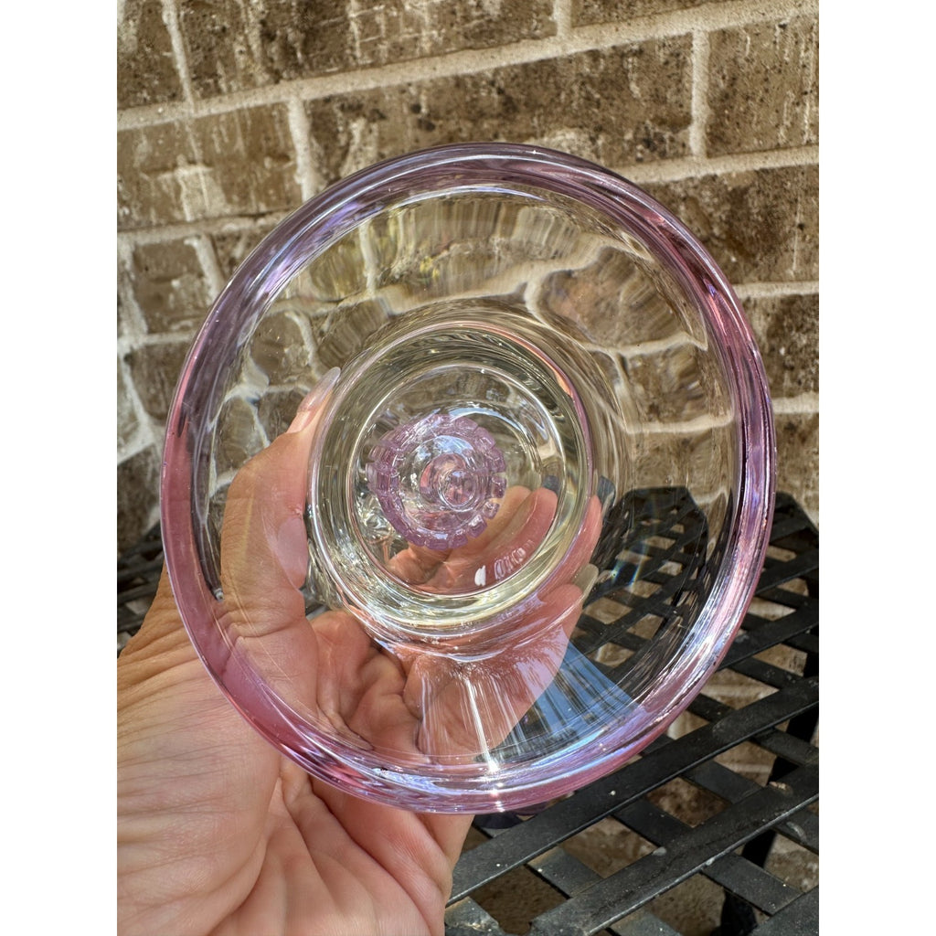 10" Pink Glass Water Pipe Recycler Bong 14mm Bowl – Thick Glass Smoking Pipe