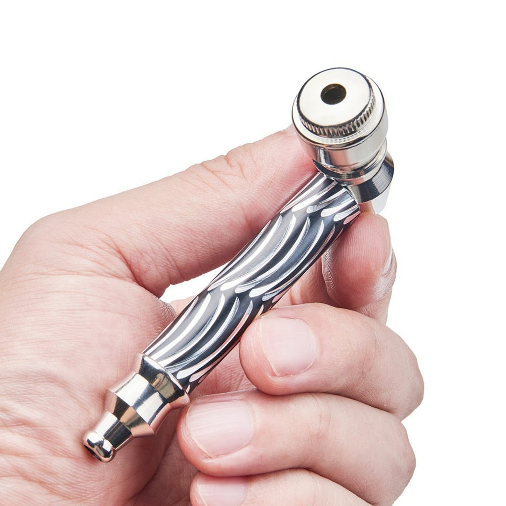 ( 6Pack ) 3.2" Metal Lay Flat Detachment Tobacco Smoking Hand Pipes with Caps