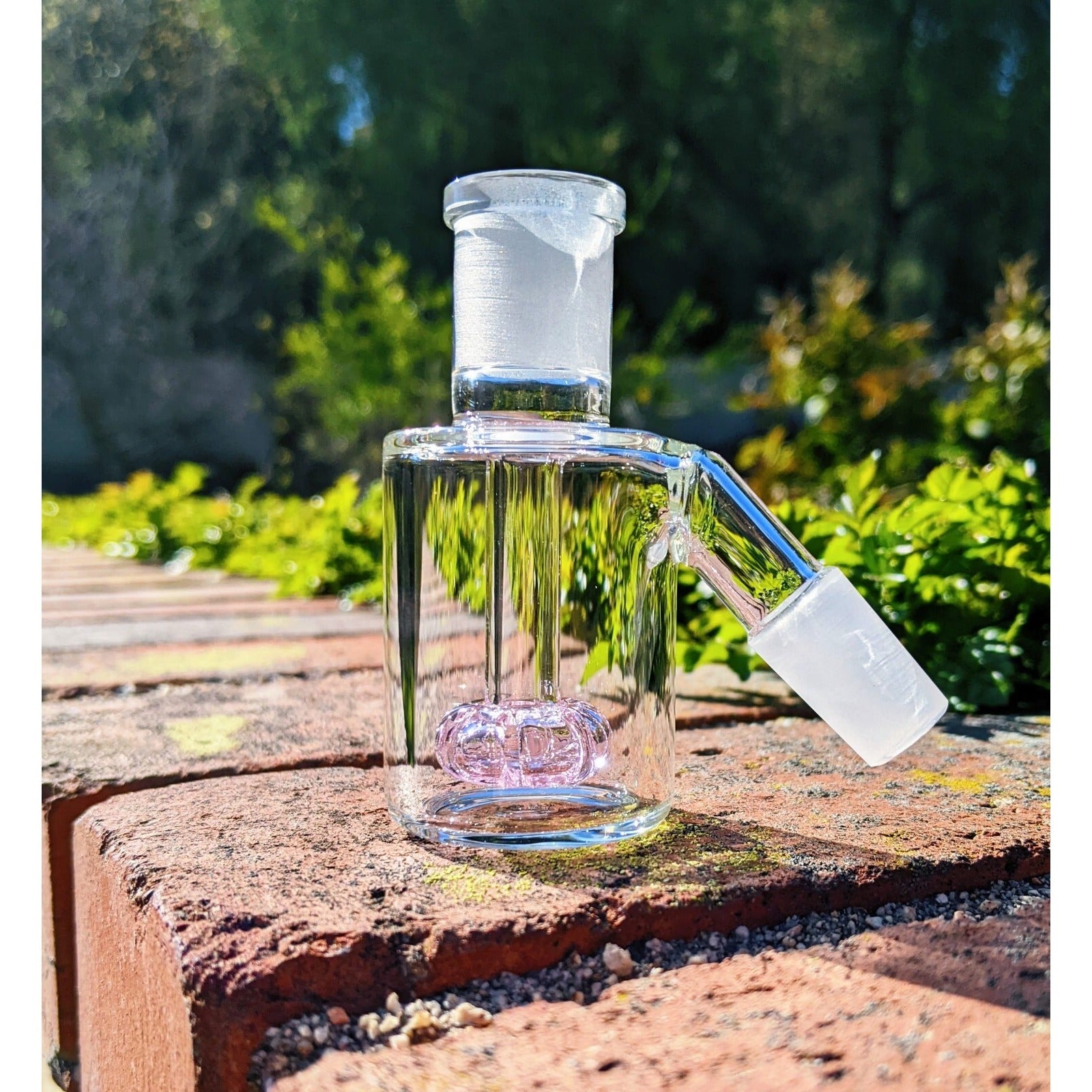 Premium Quality Thick Mini 14mm 45° Pink Ash Catcher For Tobacco Water Pipe Bong