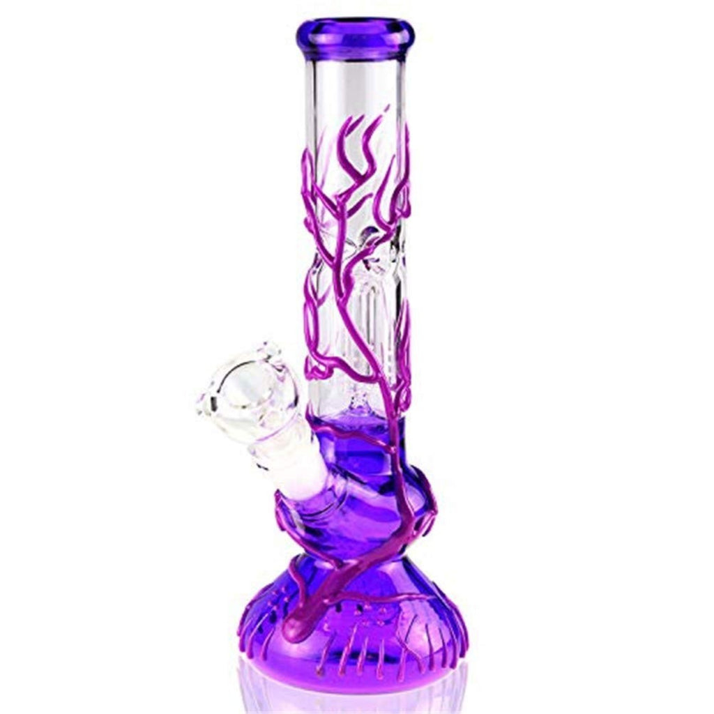10'' Water Pipe Bong Perc Bong Smoking Hookah Heavy Glass Bongs w/ ICE catcher