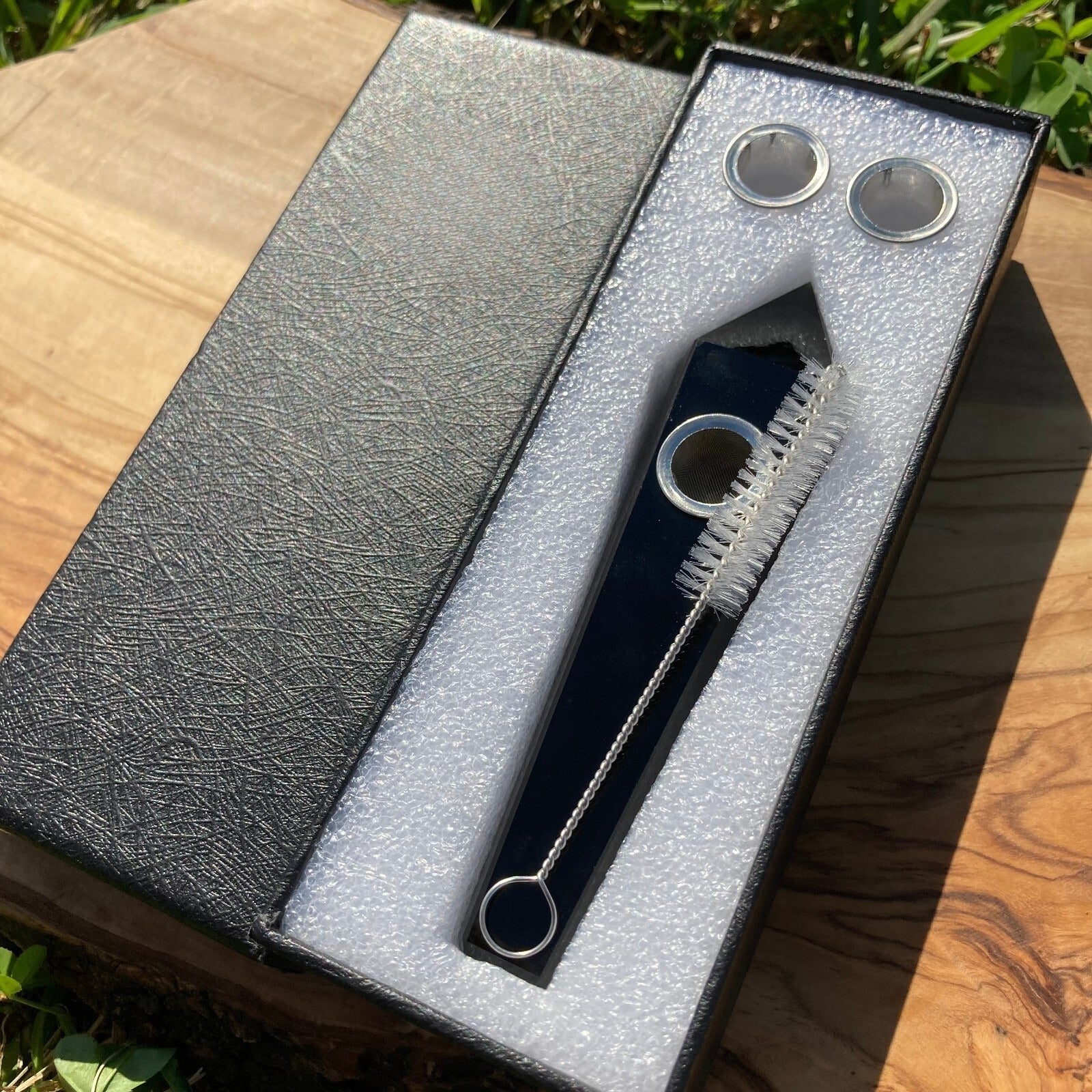 Handmade Obsidian Gemstone Smoking Crystal Pipe Hand Spoon Tobacco Smoke Bowl