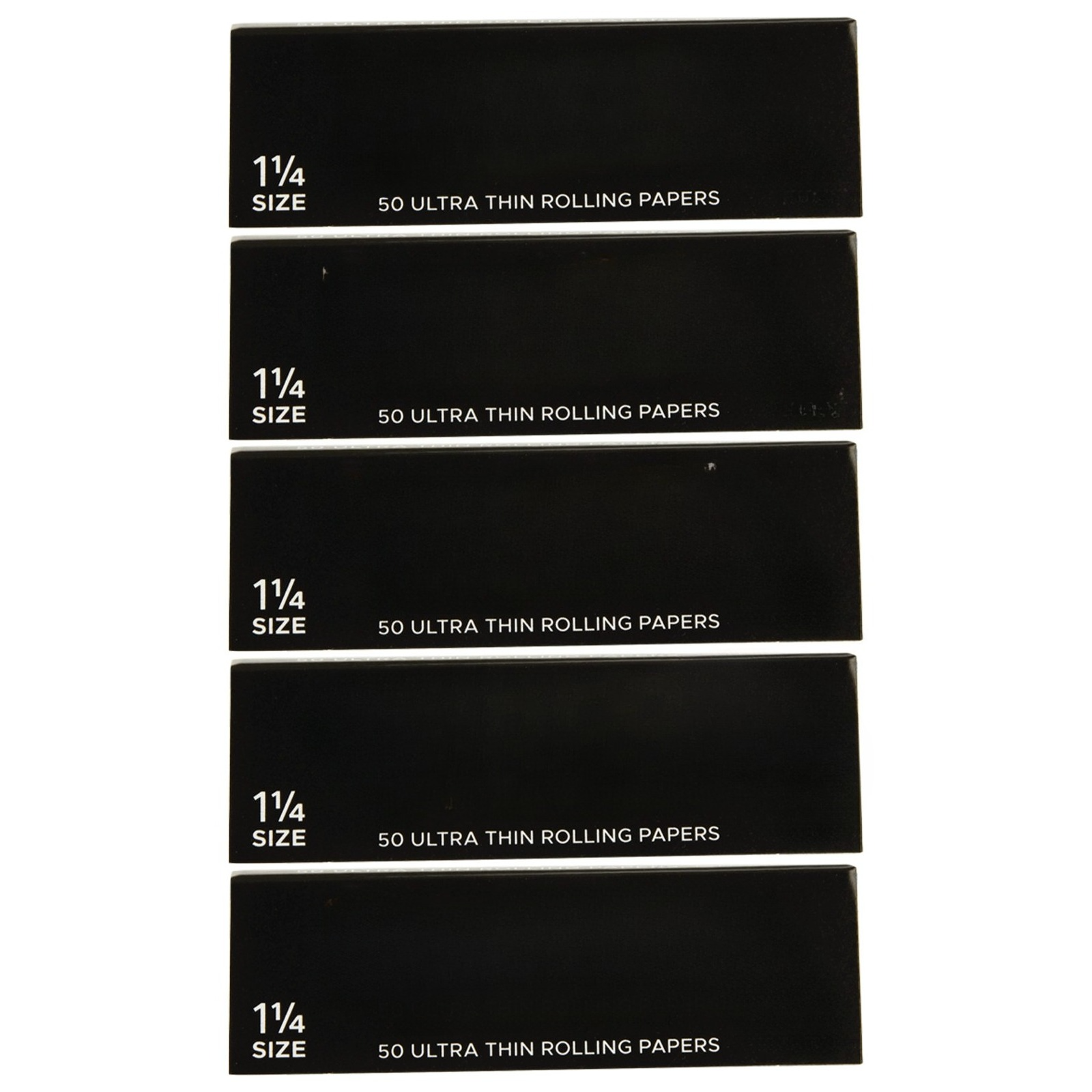 Rolling Papers - Ultra Thin Paper (1 1/4 Size) 5 Booklets, 50 Leaves Each