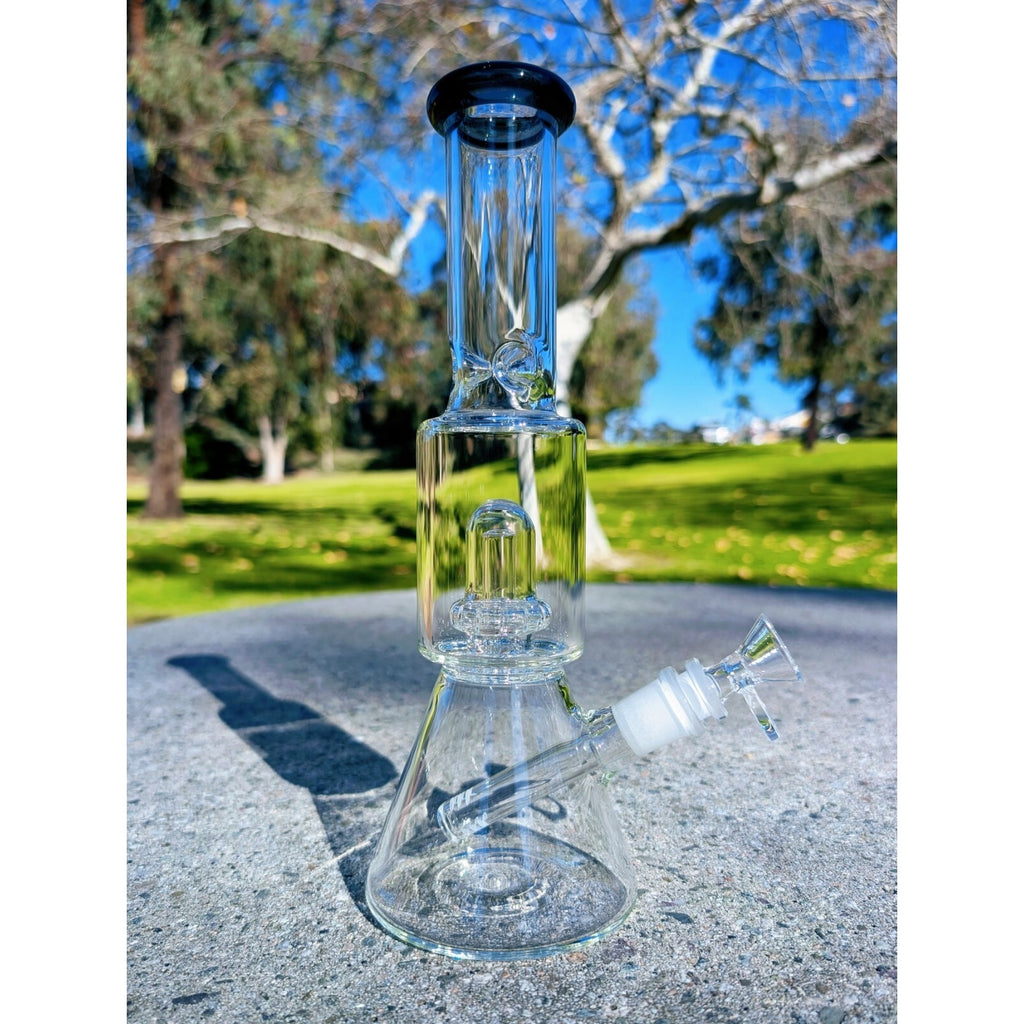 11" Black Matrix Perc Premium Quality Glass Tobacco Smoking Water Pipe Hookah