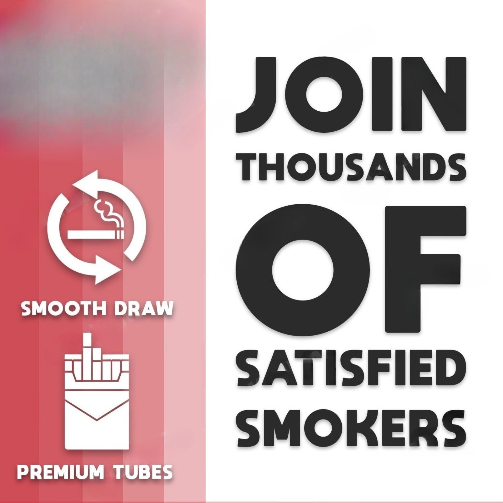 Cigarette Tubes 100s Size Red Original RYO Filter Tubes 200 Pack 1000 Ct