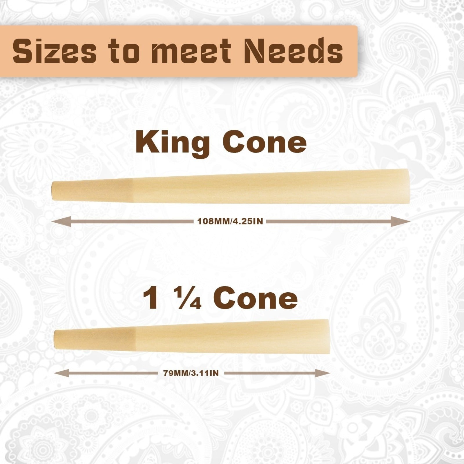 Pre Rolled Cones Bamboo King Size 100 Ct Slow Burn Rolling Paper Cones