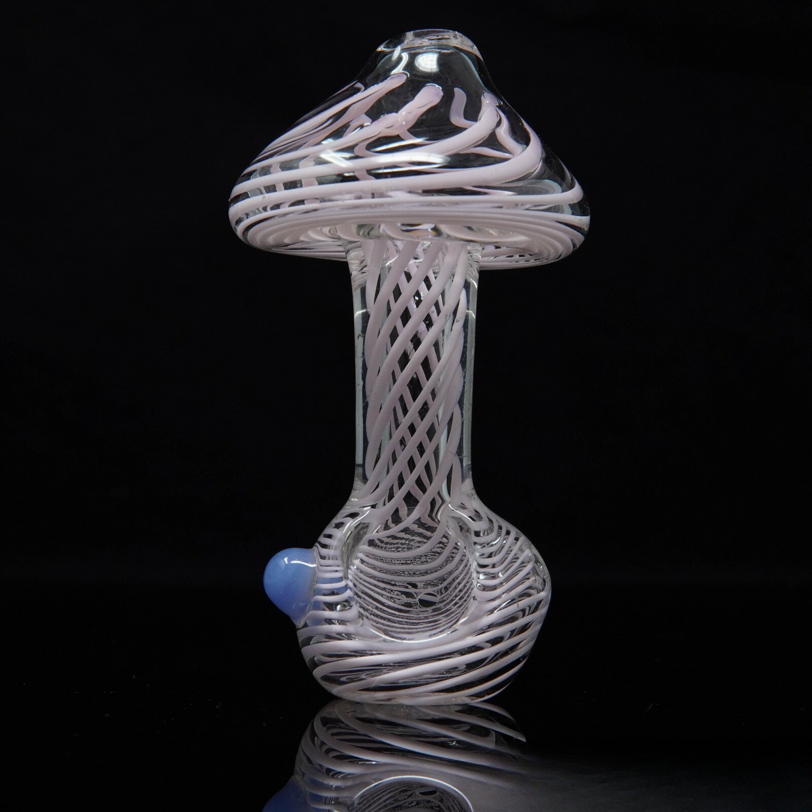 4" Neon Line Mushroom Shape Tobacco Smoking Pipe Thick Collectible Pipes.