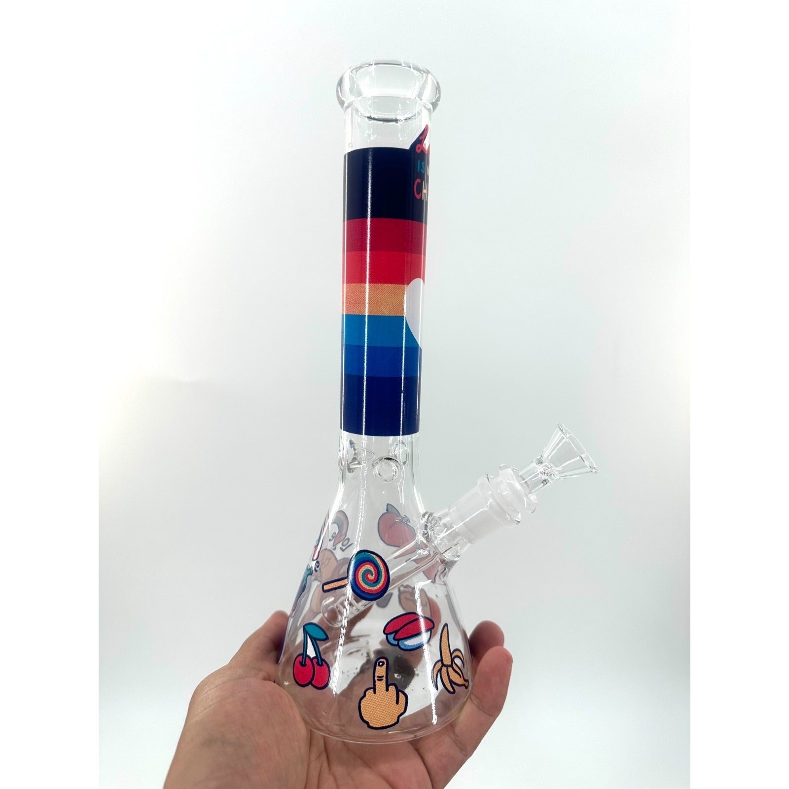 11" Cute Cartoon Glass Bongs for Girls & Boys with 14mm Bowl Bubbler Fun Smoking