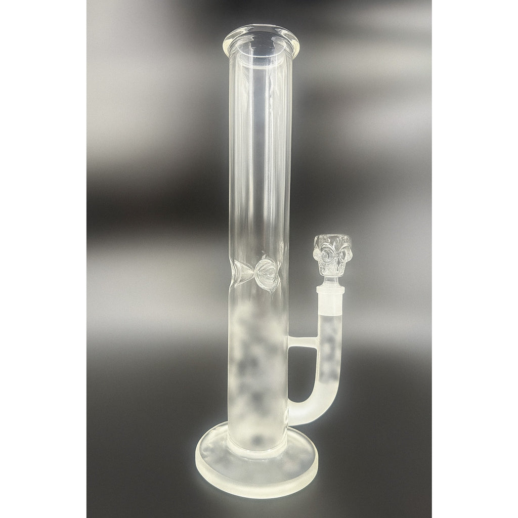 14" 7mm Glass Bong Straight Tube Durable Heavy Duty Water Pipe Read Description