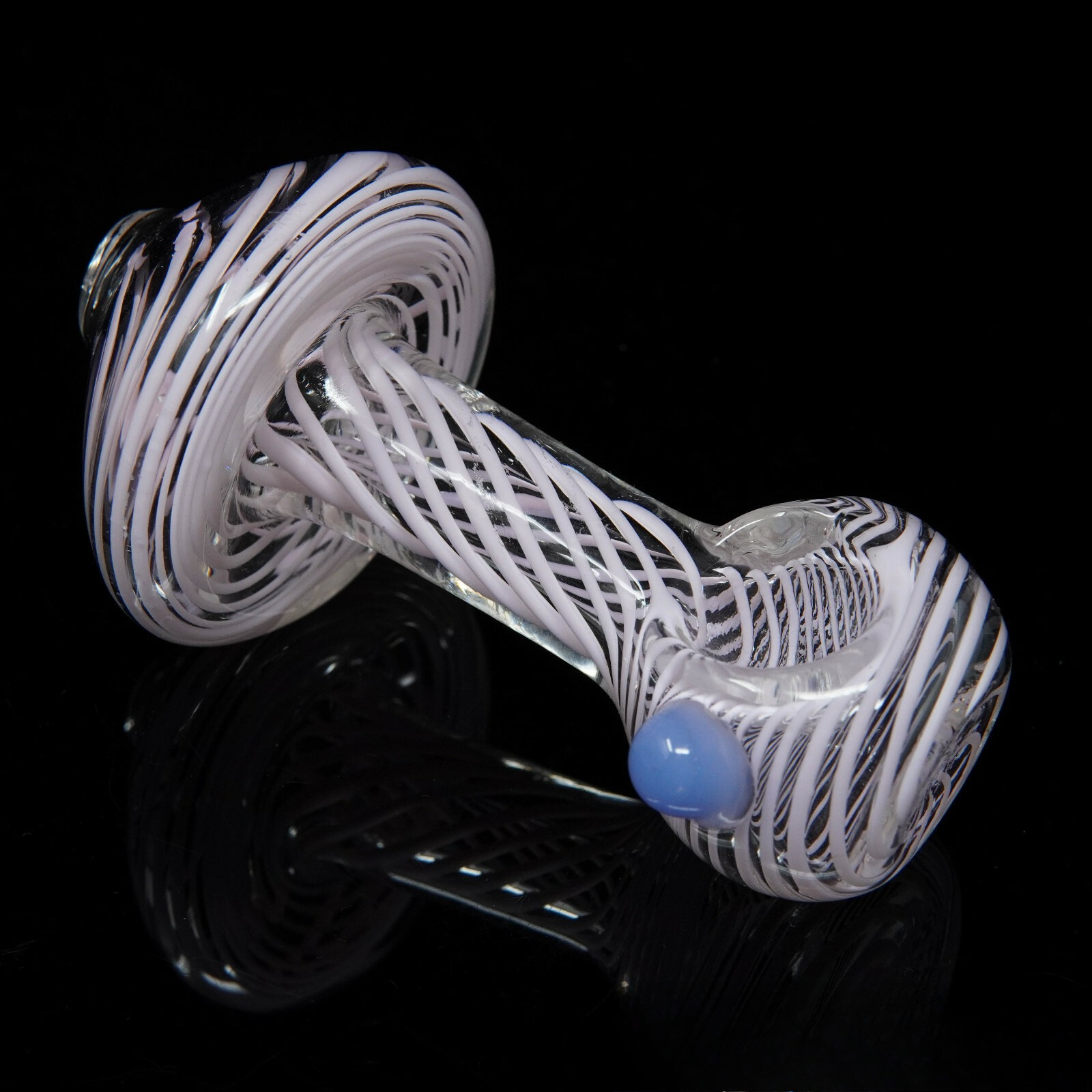 4" Neon Line Mushroom Shape Tobacco Smoking Pipe Thick Collectible Pipes.