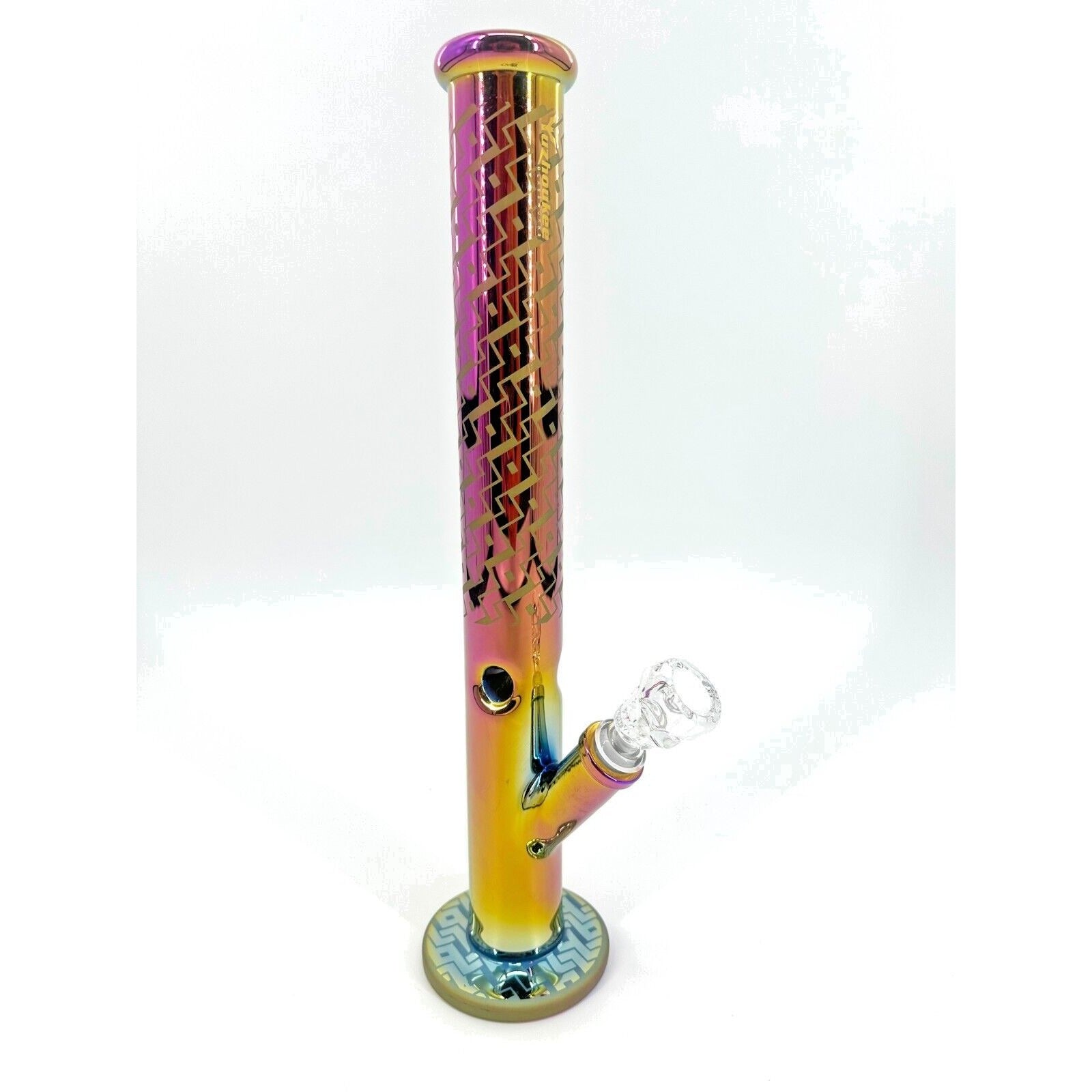 16" Heavy Glass Bong Water Pipes with 14mm Skull Bubbler Unique Design