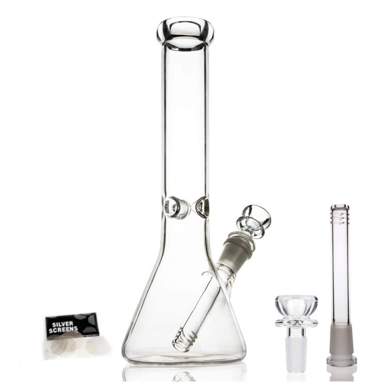 10 Inch Bongs Clear Glass Bong Smoking Hookah Heavy Glass Water Pipes 14mm Bowl