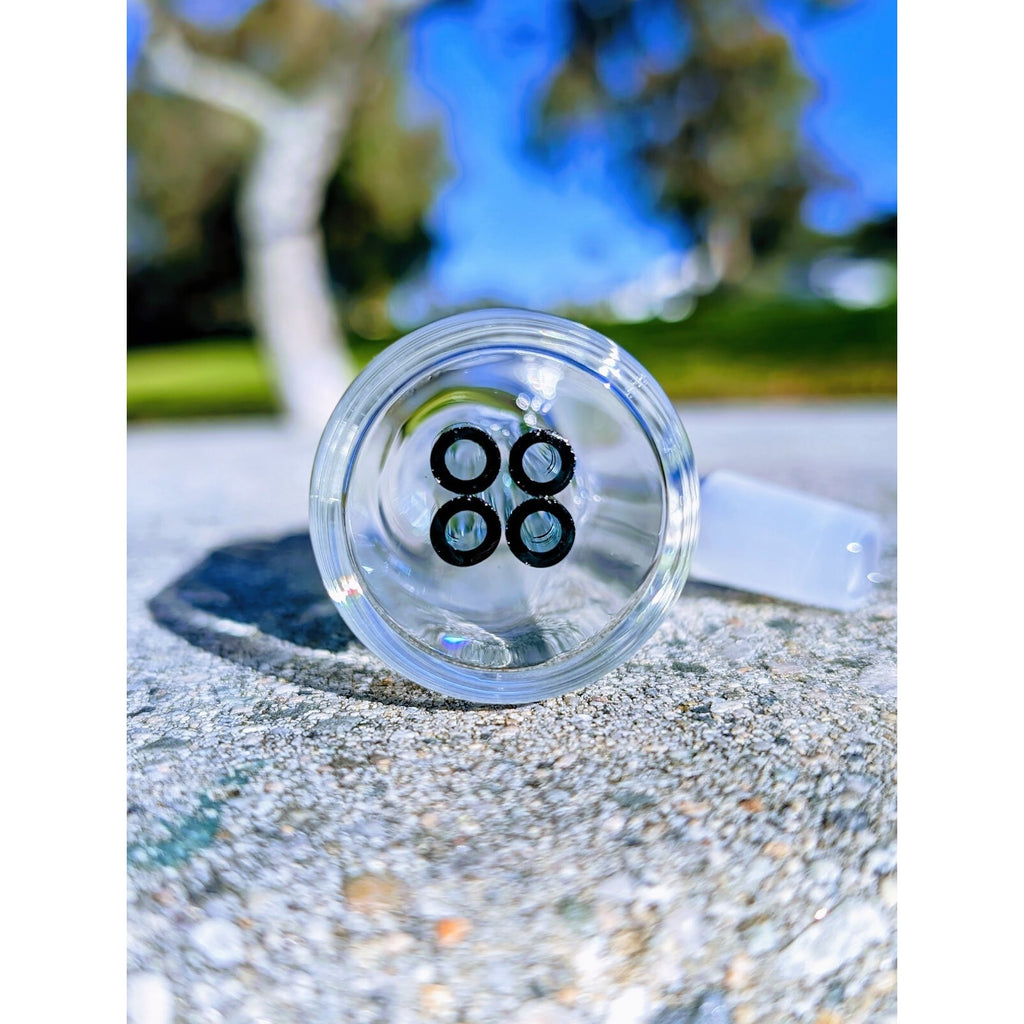 Premium Thick 14mm 45° Teal Quad Tree Perc Ash Catcher Tobacco Water Pipe Bong