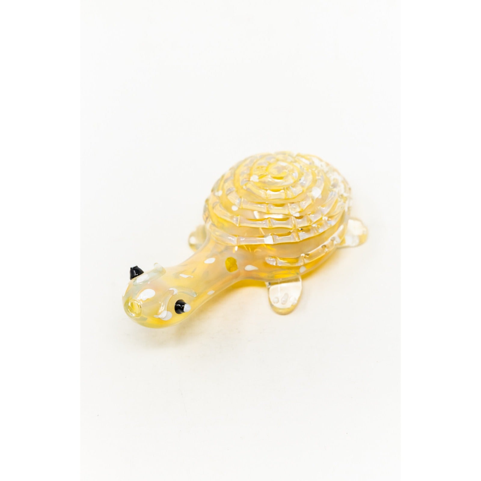 5.5" FUMED Yellow Turtle Collectible Thick Glass TOBACCO Smoking Hand Pipe