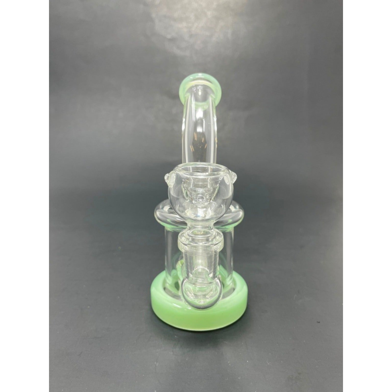 Hookah Water Pipe Glass 5.5" Milky Green Mini Single Percolator Tobacco Bong