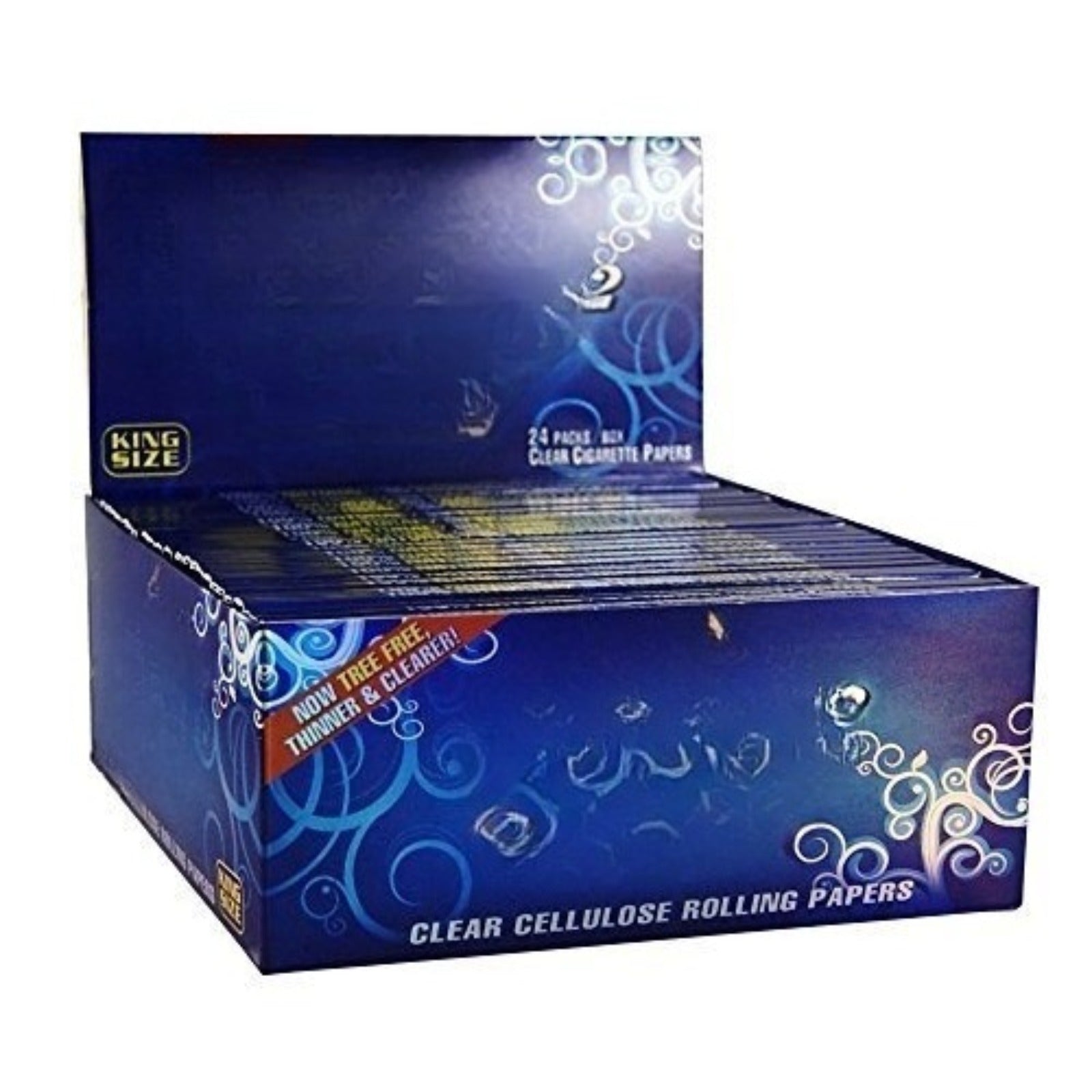 Rolling Paper Clear King Size Cigarette Paper Transparent (Full Box of 24)