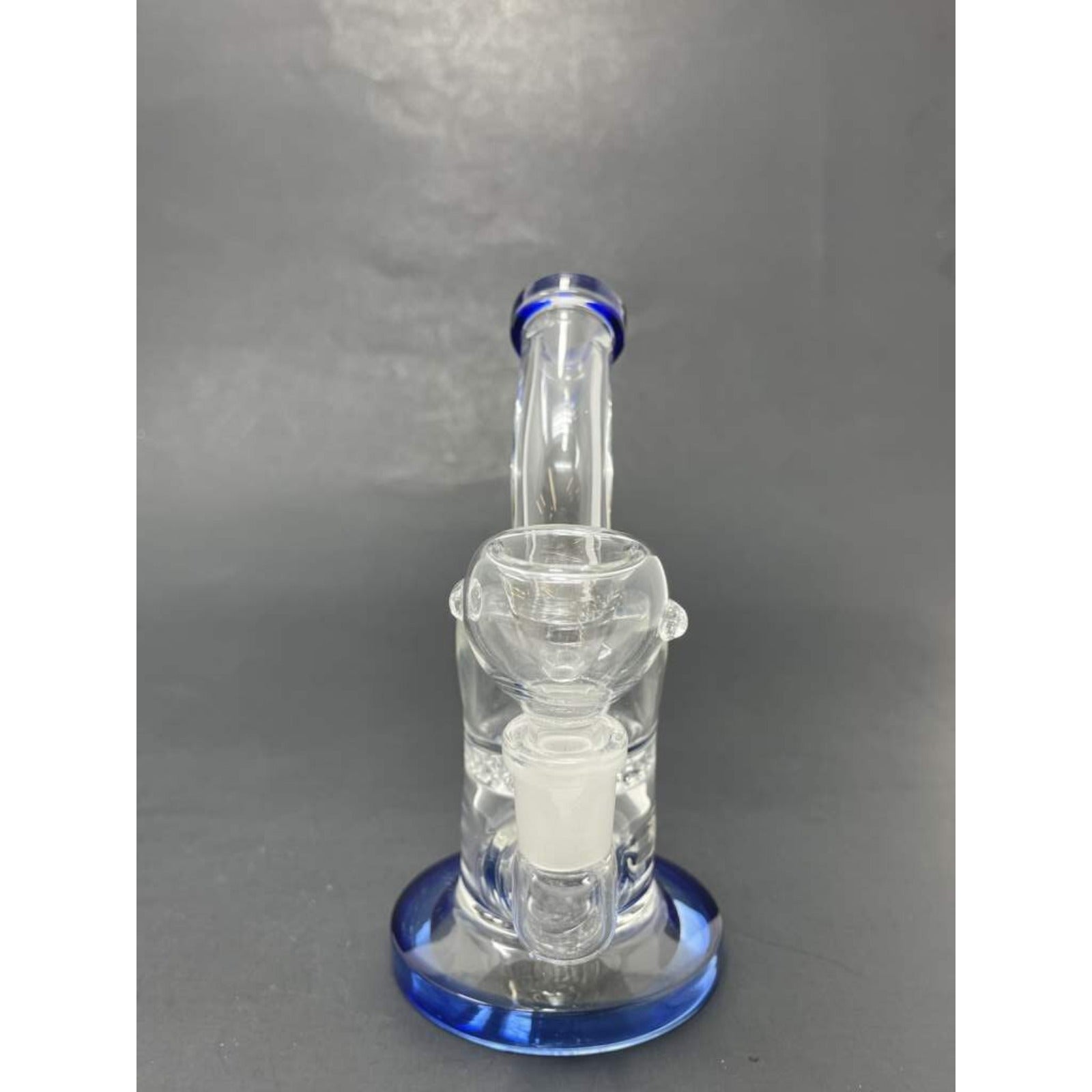 Hookah Water Pipe Glass 5" Blue Honeycomb Glass Shower Bend Tobacco Bong w/ Bowl