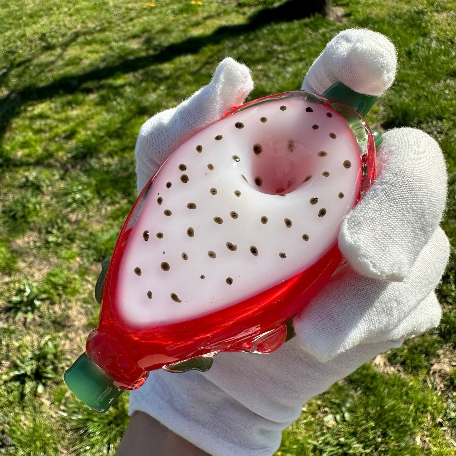 Handmde Dragon Fruit Glass Pipe Smoking Hand Spoon Pipe Tobacco Smoke Bowl