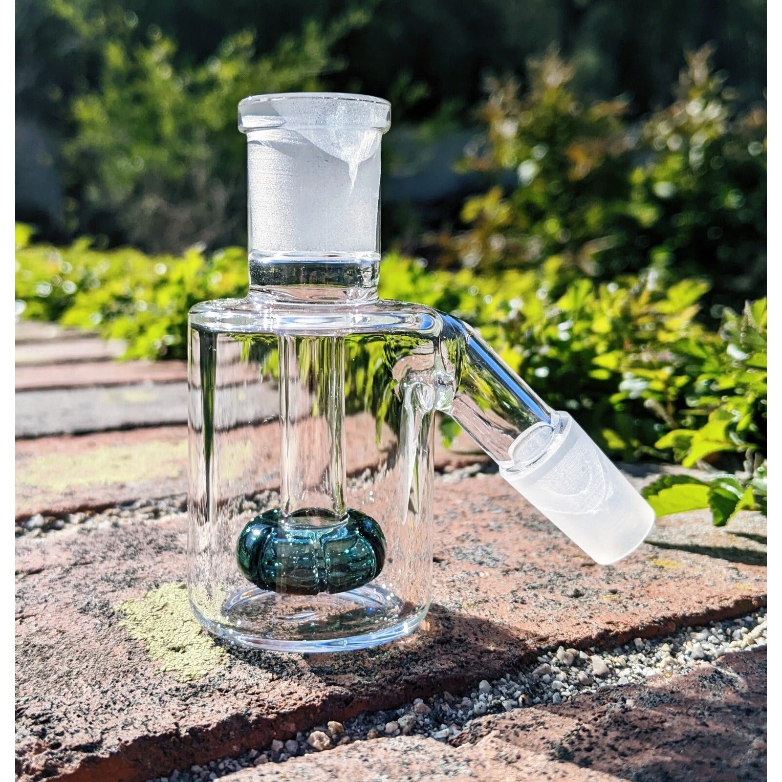 Premium Quality Thick Mini 14mm 45° Teal Ash Catcher For Tobacco Water Pipe Bong