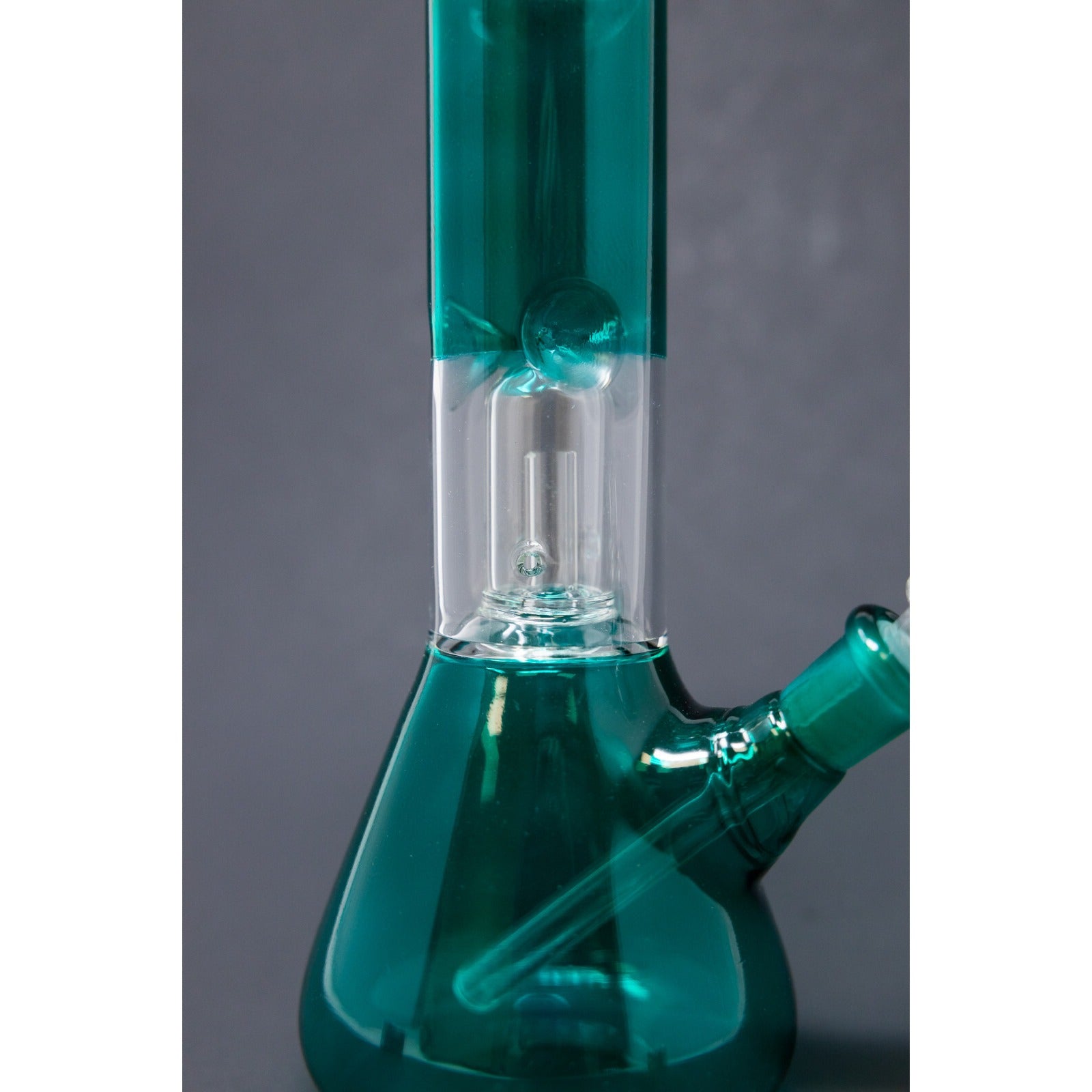 Hookah Water Pipe Glass 8" Aqua Single Percolator Tobacco Bong w/ Ice Catcher