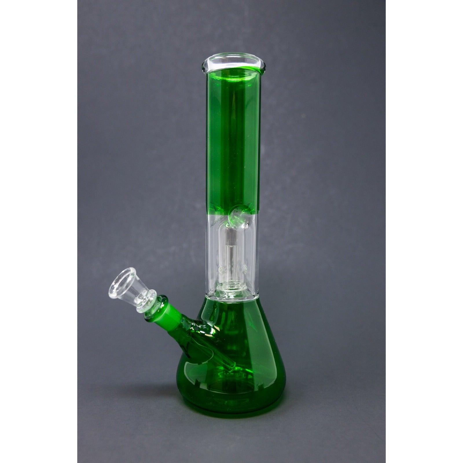 Hookah Water Pipe Glass 10" Green Single Percolator Beaker Tobacco Bong
