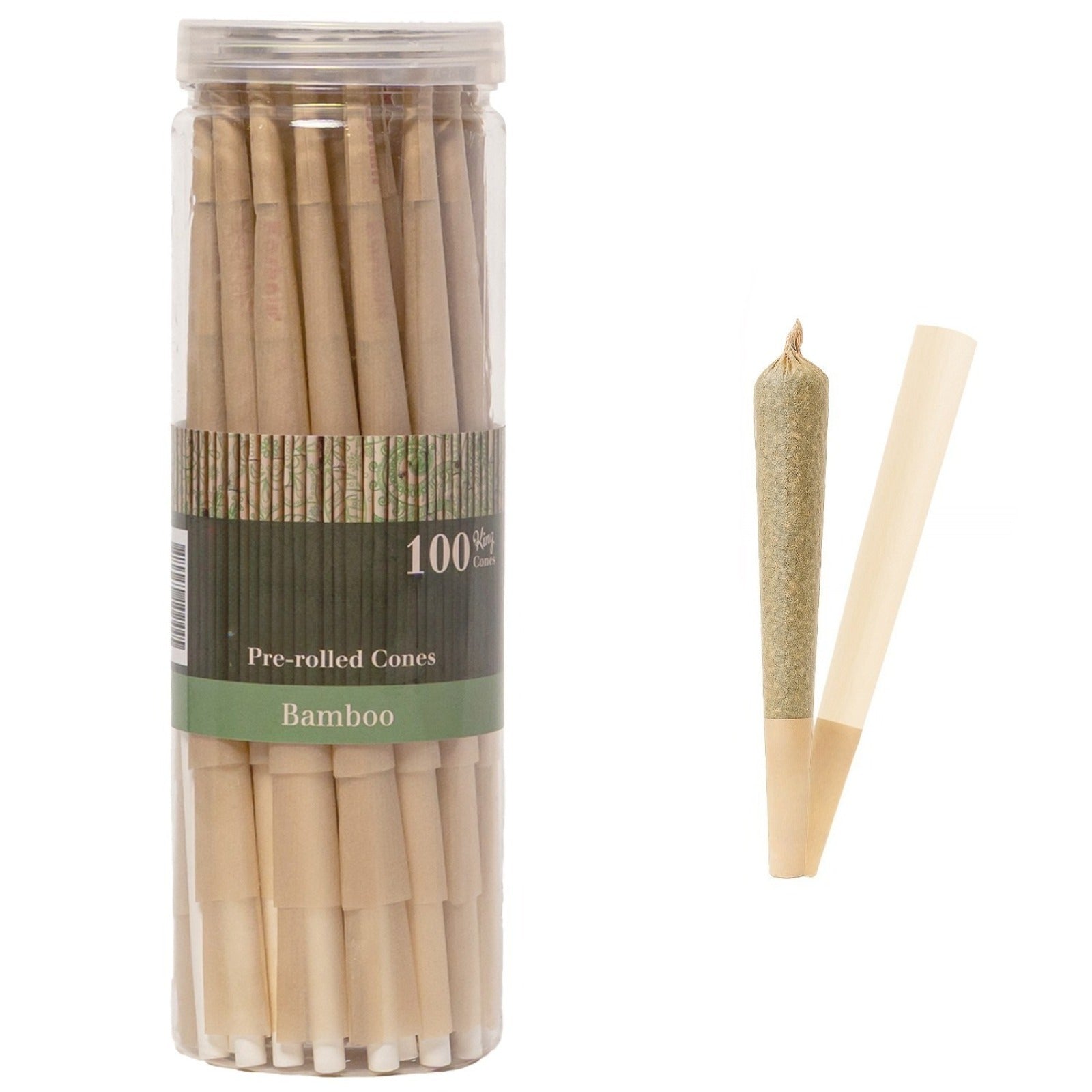 Pre Rolled Cones Bamboo King Size 100 Ct Slow Burn Rolling Paper Cones
