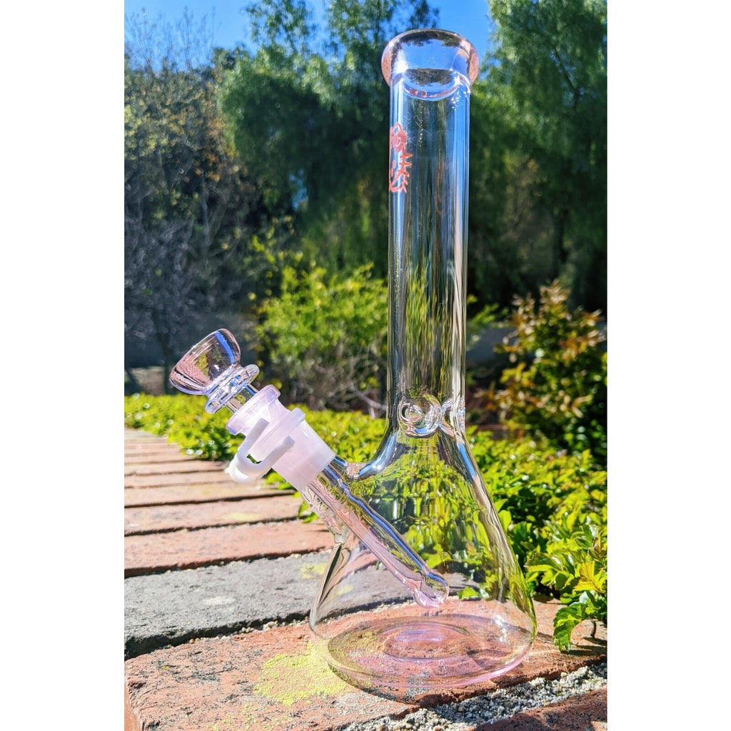 10 Inch Pink Hello Kitty Glass Bong Quality Tobacco Smoking Water Pipe Hookah