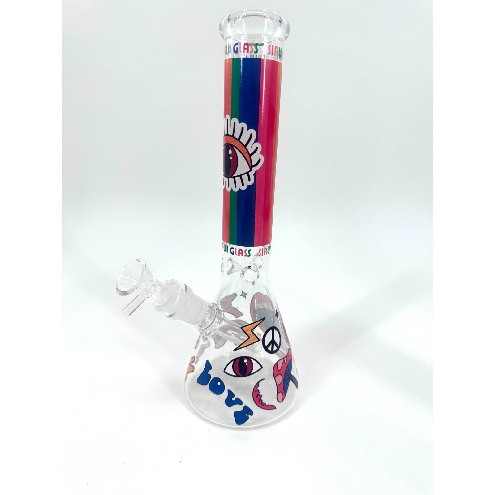 11" Cute Big Eye Glass Bongs Filter 14mm Bowl Bubbler Cute Cartoon Best Gifts