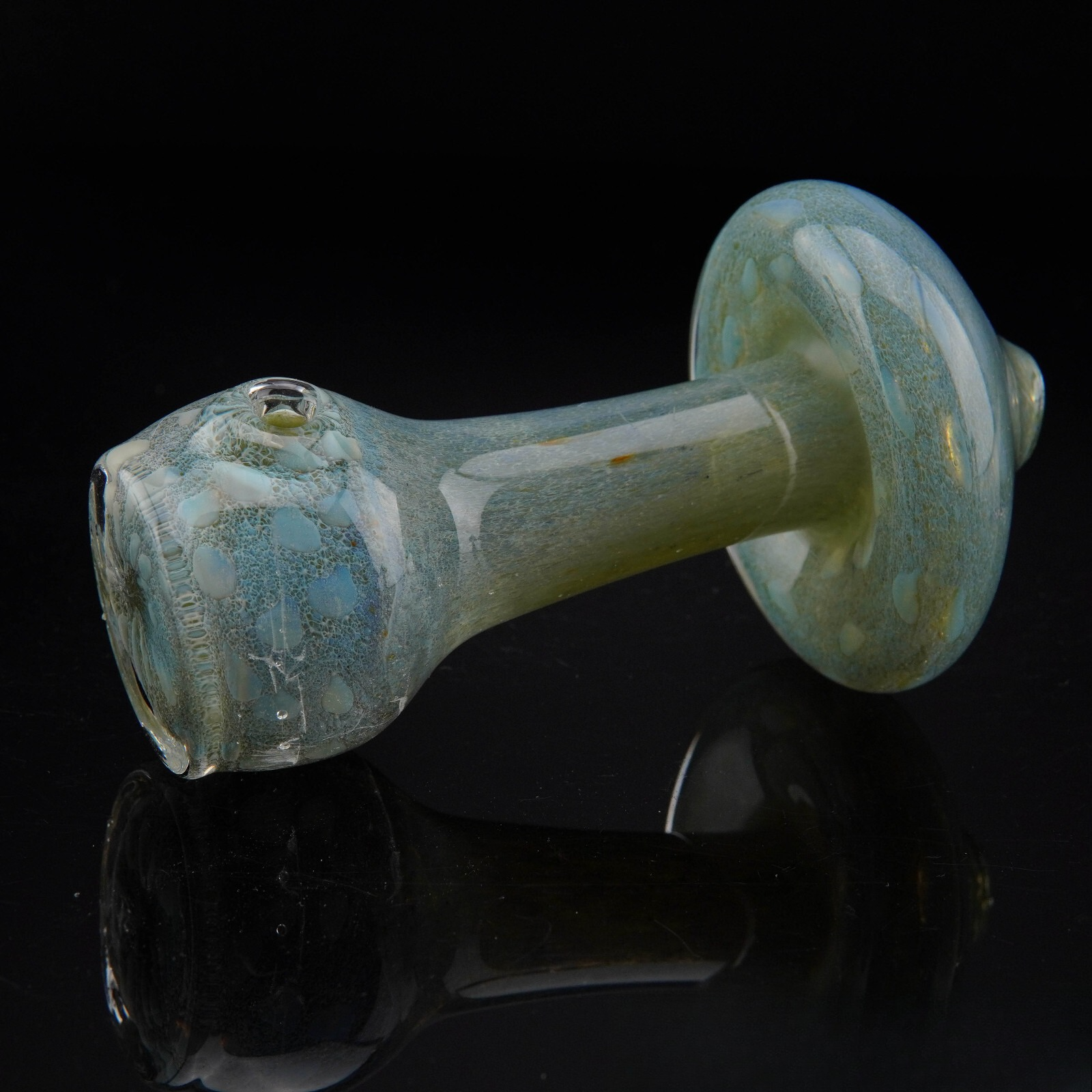 4.25" Frit Mushroom Shape Tobacco Smoking Pipe Thick Collectible Pipes.