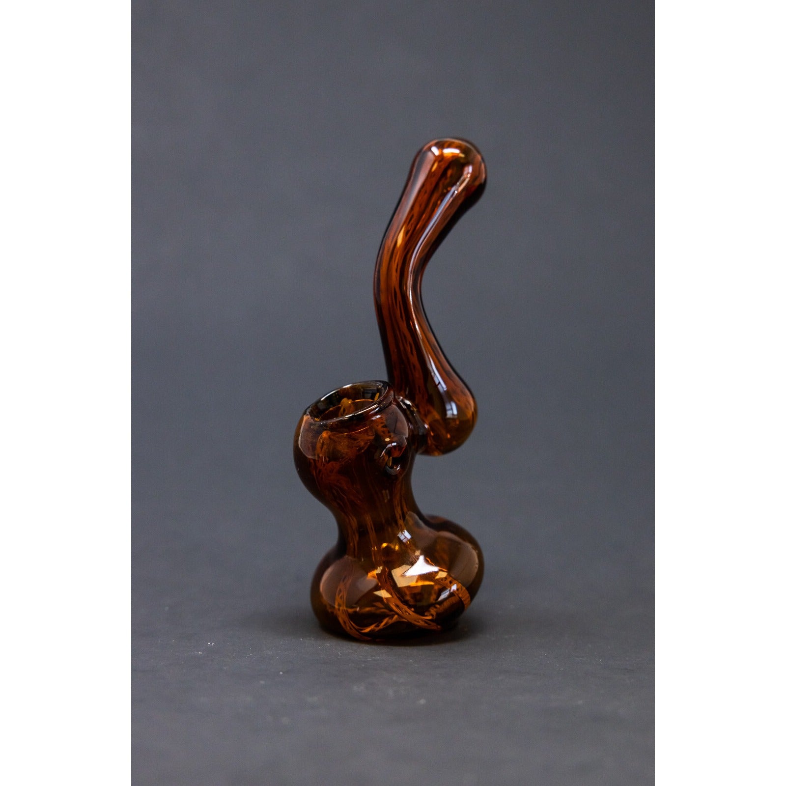 Hookah Water Pipe 5" Amber Bubbler Tobacco Bong w/ Carb Hole