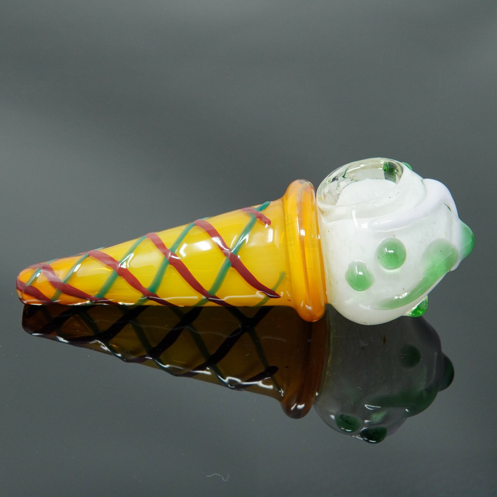6" Ice Cream Cone Exotic Tobacco Smoking Pipe Thick Collectible Pipes.
